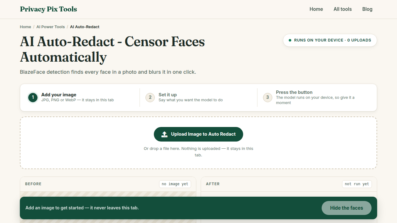 Screenshot of the UI