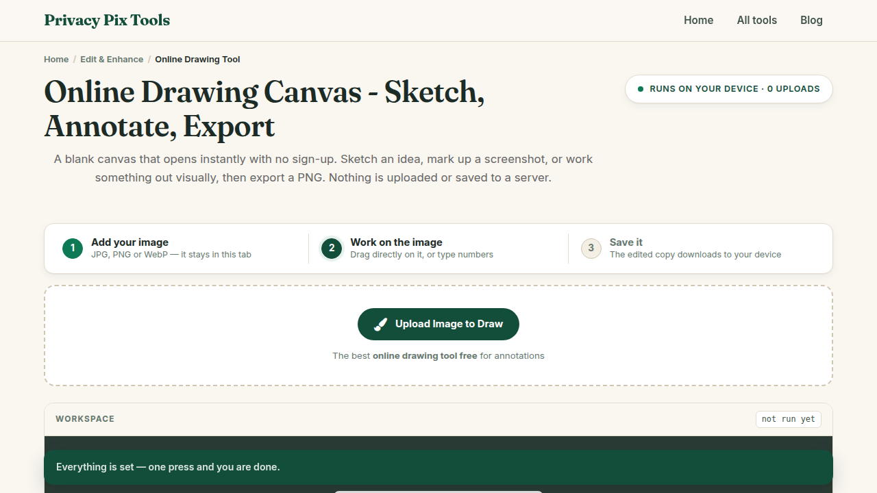 Screenshot of the new UI for Online Drawing Tool